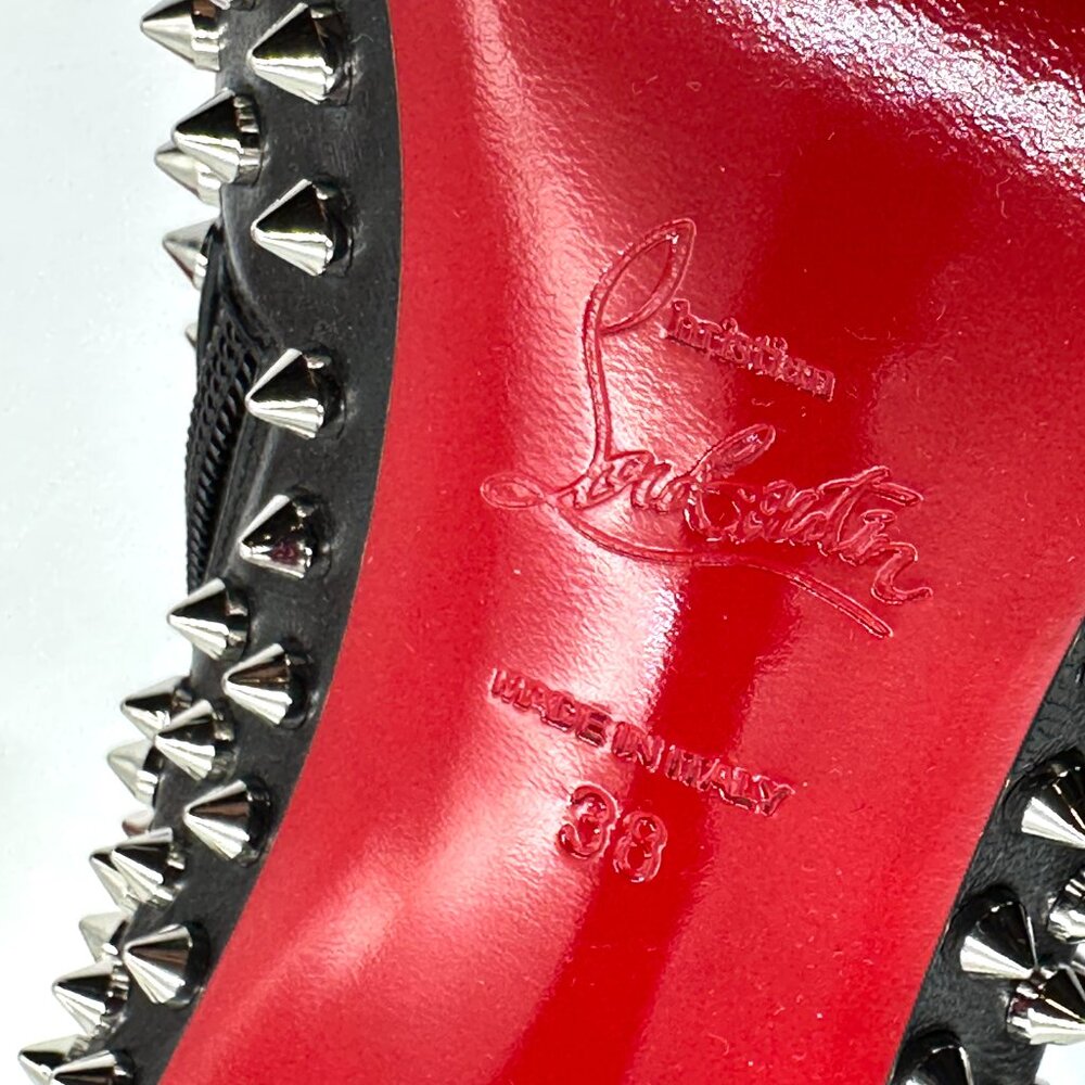 Christian Louboutin CONDORA BOOTY SPIKES 100 Ankle Bootie Boots Heels - Picture 15 of 16